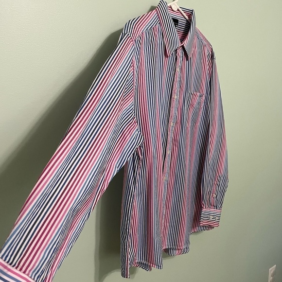 Mens attention brand stripped button down shirt with one pocket size XL - Picture 4 of 8
